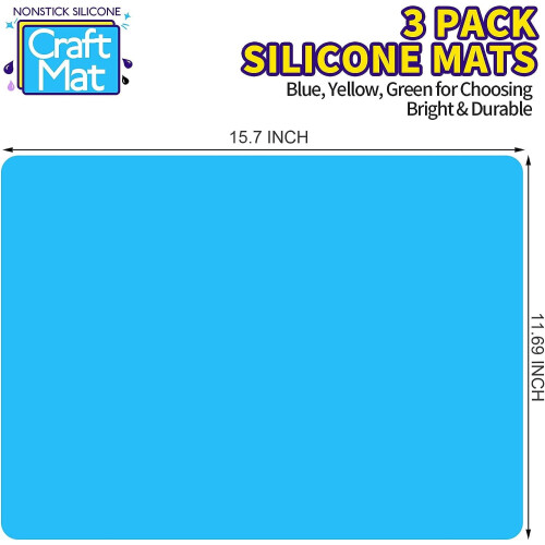 3-pack silikonmattor 35,5 x 28,5 cm 1
