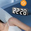 Small Digital Alarm Clock with Mirror Surface, Large LED Display, Adjustable Brightness & Snooze – White Digits 6