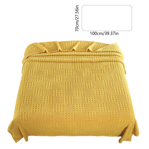 Yellow solid nap blanket 70x100 cm for adults 2