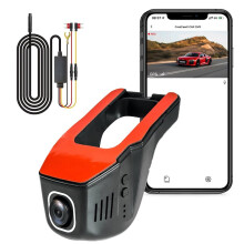 Telecamera per Cruscotto Auto 4K Dashcam 140 Grandangolo Parcheggio Sorveglianza Interconnessione APP WiFi