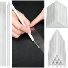 50 Pcs Welding White Soapstone Pencils 20pcs Round and 30pcs Flat Soapstone Pen for Welding Metal Fabrication Textile