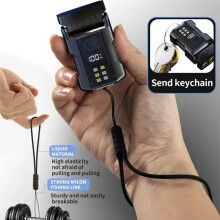 Lampe de Poche Portable à LED Haute Luminosité pour Porte-Clés, Lampe Torche Multifonction pour Camping, Pêche, Extérieur