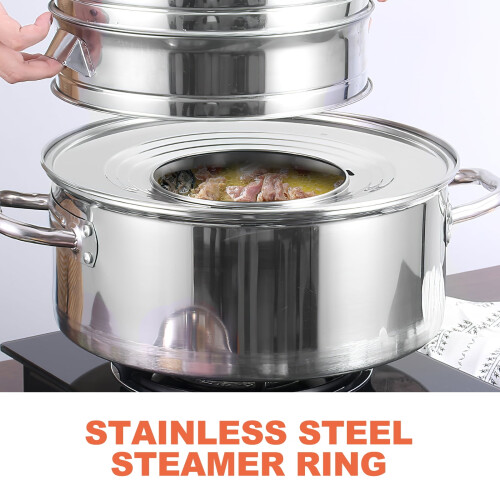 Bamboo Steamer Ring Adapter for Steaming Dumplings and Bao Buns 2