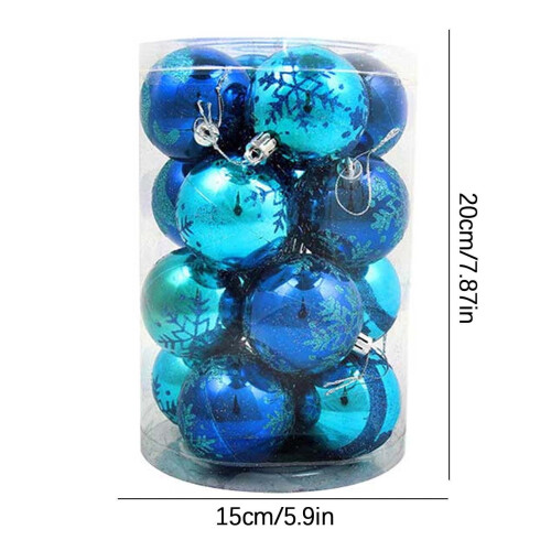 Staron blue Christmas ornaments shatterproof 16 pcs 2