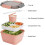 Salat-Lunchbox mit 3 Fächern und Soßenbehälter 2