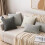 Fodere per cuscini in velluto a coste a righe stile boho, grigio scuro, 40x40 cm, 2 pezzi 4