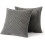 Fodere per cuscini in velluto a coste a righe stile boho, grigio scuro, 40x40 cm, 2 pezzi 6