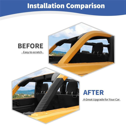 Car Trunk Pillar Roll Bar Cover D Pillar Protector for  Bronco 2021-2024 4 Door Exterior Accessories 2