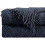 Navy Throw Blanket 50x60 Inches Throw Textured Solid Soft Ripple Throws and Blankets for Sofa or Bed Knitted Decorative Blanket 6
