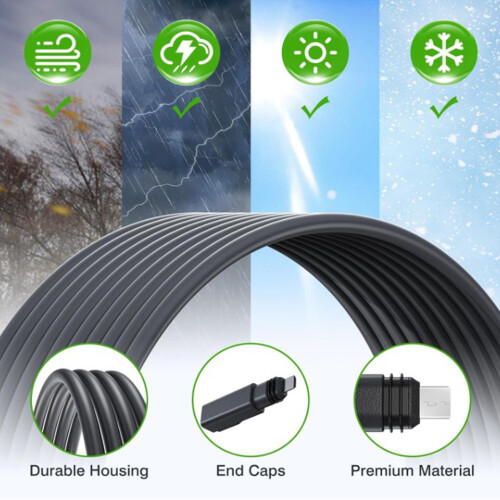 1200Mbps IP68 Waterproof Satellite Extension Cable 15M for Rectangular Satellite V2 2