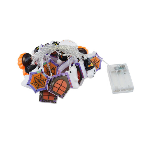 Orange Waterproof Pumpkin String Lights Battery Operated 1