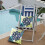 Fodere per cuscini floreali blu e gialle, set da 2 pezzi, 45x45 cm (18x18 pollici). 4