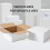 Conjunto de 40 caixas de papelão ondulado branco de 7x7x4 polegadas para envio de presentes e embalagens para pequenas empresas. 4
