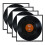 Conjunto de 4 Molduras para Discos de Vinil 12,5x12,5 Polegadas com Acabamento Brilhante - Perfeitas para Capas de LPs de Vinil 1