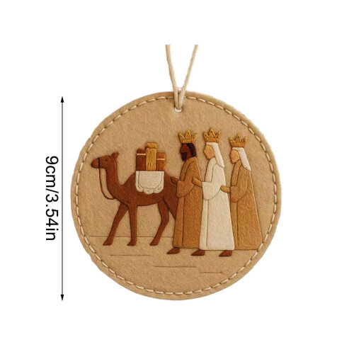 Handmade Felt Nativity Ornament 3.5 inch Christian 1