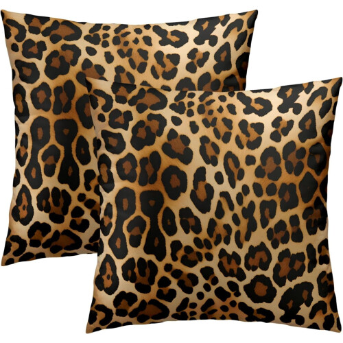 Fețe de pernă cu imprimeu leopard, 20x20 inci, set de 2 1