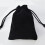 2 bolsas con cordón negras para guardar joyas, tamaño L. 8