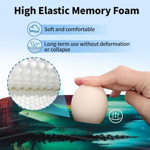 Ergonomisk musemåtte med memory foam-støtte 2