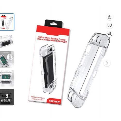 Capa protetora OLED transparente para Nintendo Switch – Compatível com dock para PC 1