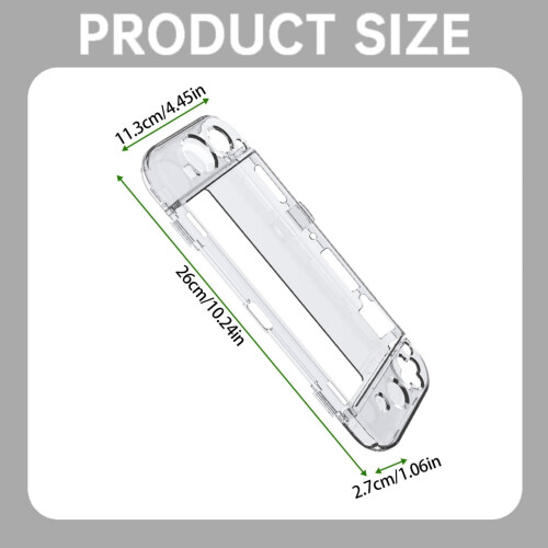 Capa protetora OLED transparente para Nintendo Switch – Compatível com dock para PC 2