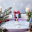 Conjunto de 1 boneco de neve de resina multicolorido 4