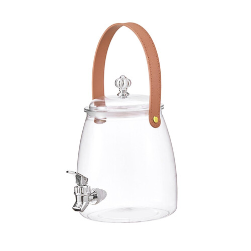 Beverage Dispenser with Spigot and Large Capacity Clear with Handle Water9L 2