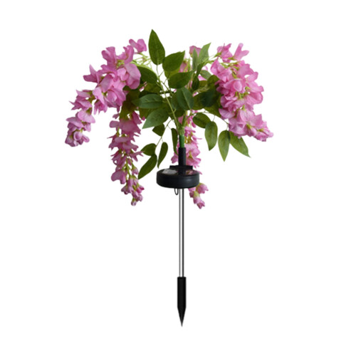 Solar Wisteria Flower Stake Light - Plastic, 80cm 1