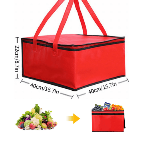 Bolsa térmica para entrega de alimentos 15,7 x 15,7 x 8,7 polegadas 1