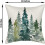 Conjunto de 2 capas de almofada com estampa de árvore verde sálvia, 45x45 cm (18x18 polegadas). 2