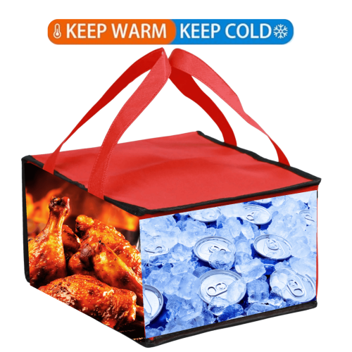 Bolsa térmica para entrega de alimentos 15,7 x 15,7 x 8,7 polegadas 2