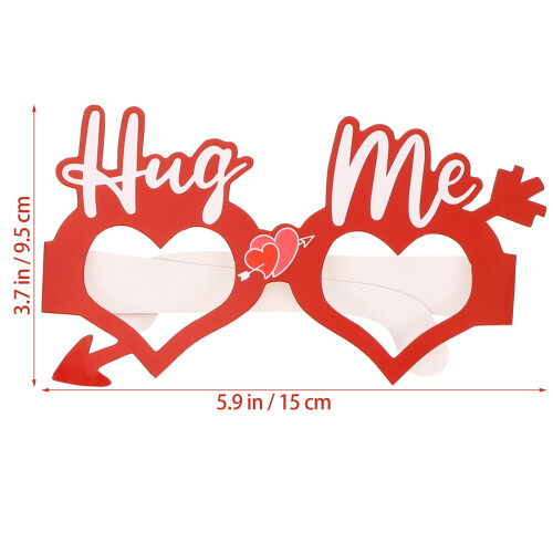 6 stk. festbriller med hjerteformet Valentinsdag-tema til 1
