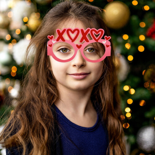 6 stk. festbriller med hjerteformet Valentinsdag-tema til 2