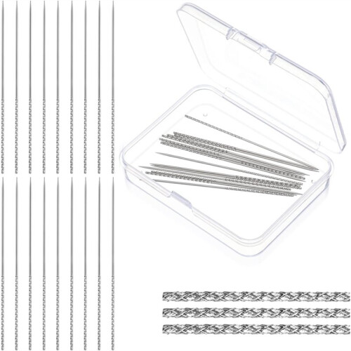 Kit de Ferramentas com 18 Peças para Reparo de Fios Puxados de 2,36 Polegadas, com Caixa de Armazenamento, para Costura em Tecidos Planos e de Malha, 1