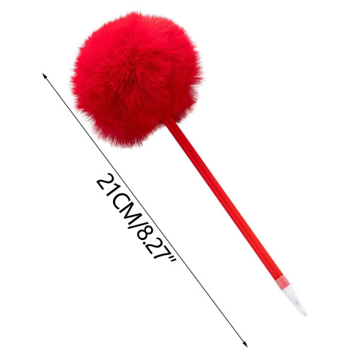 2 τεμάχια αφράτα στυλό, πλαστικό στυλό Pom Pom, δώρα στυλό για χριστουγεννιάτικα 1