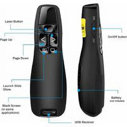 Wireless demonstrator 4GHz RF technology ergonomically designed plug and play USB receiver 1