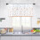 Broderede Gaze Gardiner Polyester Semi-Transparente 100x50cm 5
