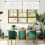 Broderede Gaze Gardiner Polyester Semi-Transparente 100x50cm 6