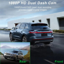 1080P 3-Linsen Auto-DashCam, 2-Zoll-Bildschirm, Schwarz, 32GB