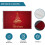 Kerstboom placemats van linnen, rood, antislip, set van 6 6