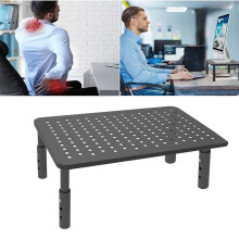 Height Adjustable Metal Desk Computer Stand 20kg Capacity, Non-slip Pad