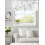 Cantonnière blanche abstraite 42 x 12 po à œillets 4