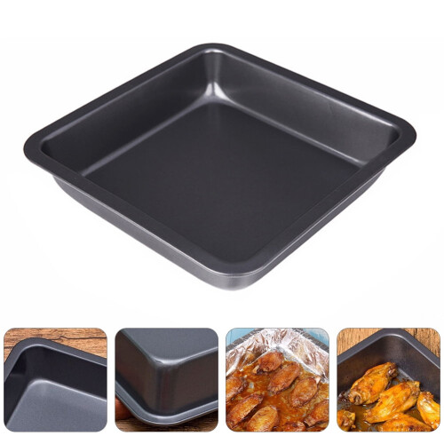 Hims 1pc Square Baking Pans Non-stick Pizza Baking Plates Kitchen Bakeware 2