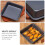 Hims 1pc Square Baking Pans Non-stick Pizza Baking Plates Kitchen Bakeware 6