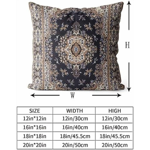 Μαξιλαροθήκες boho από βαμβάκι 16x16 ιντσών, σετ 2 τεμαχίων 1