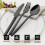 Black Flatware Set 18/10 Stainless Steel 20-Piece 2