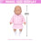 Meisjespop casual kleding set 18 inch 4