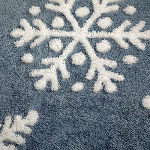 Blauwe kerstboomrok van imitatiebont, 122 cm 2