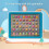 Kids Tablet, Boys Learning Pad with LED Screen Educational Toy for Alphabet Numbers Math, Interactive Electronic Toy for Early Development 6
