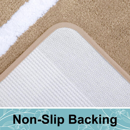 ZOUYUE Bathroom Rug Microfiber 15.7x24 in 1