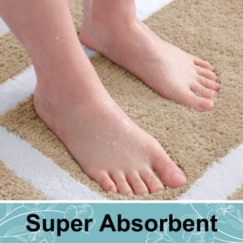 ZOUYUE Bathroom Rug Microfiber 15.7x24 in 2